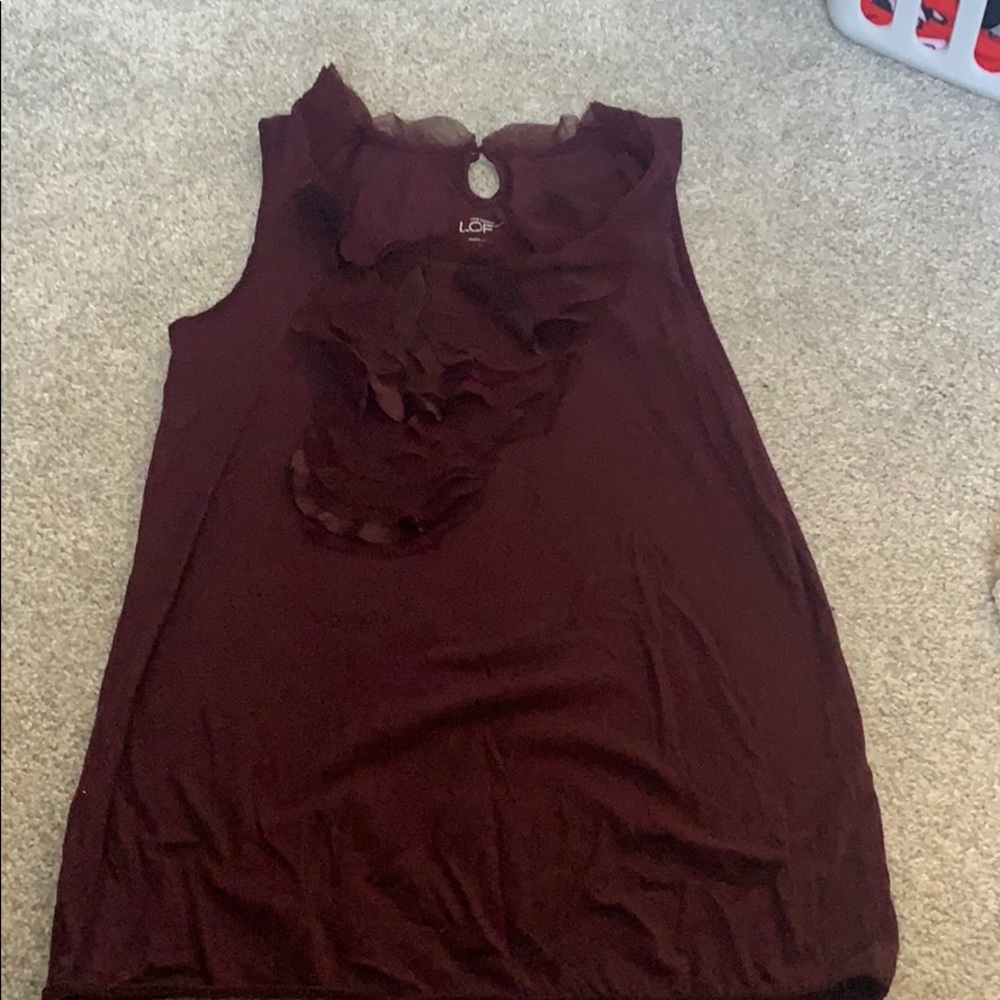 Ruffled front blouse
